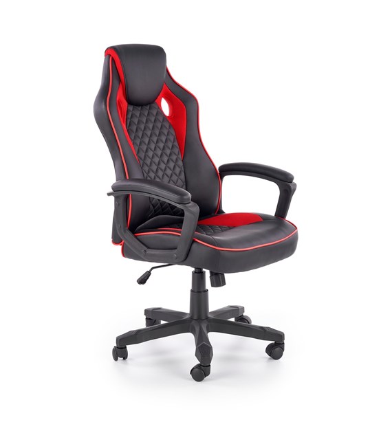 BAFFIN fotel gabinetowy czarny / czerwony