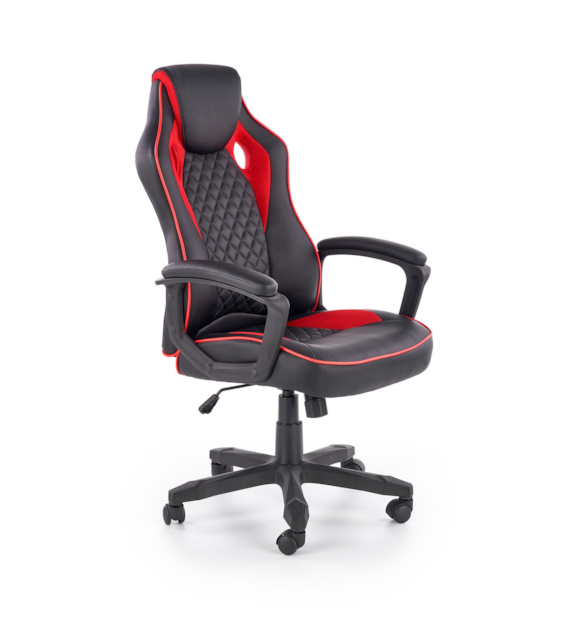 BAFFIN fotel gabinetowy czarny / czerwony