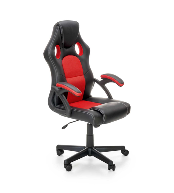 BERKEL fotel gabinetowy czarno-czerwony (1p=1szt)