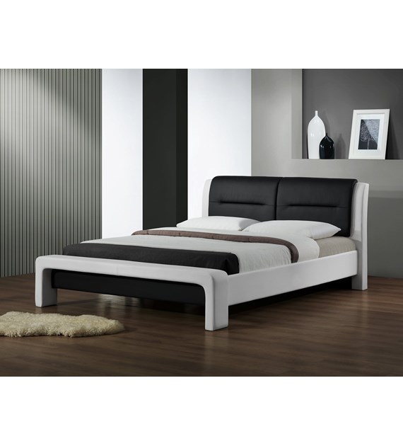 CASSANDRA 120 cm łóżko biało-czarny (3p=1szt)