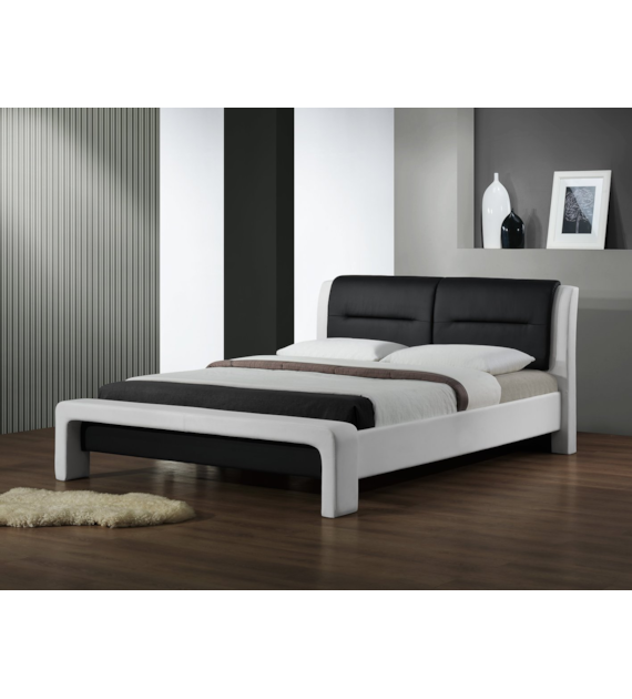 CASSANDRA 120 cm łóżko biało-czarny (3p=1szt)