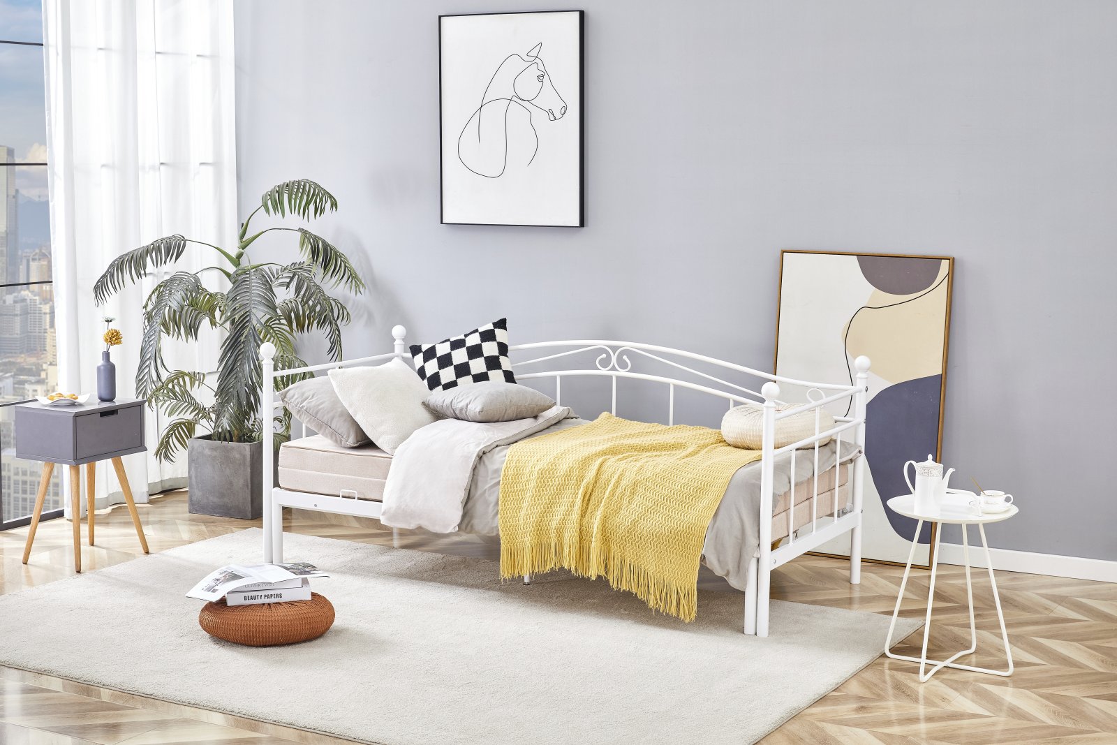 ARIANA ława, popielaty marmur / transparentny (2p=