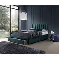 GRACE 140 łóżko z szufladami c. zielony velvet (3p