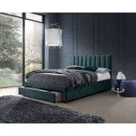 GRACE 140 łóżko z szufladami c. zielony velvet (3p