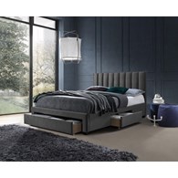 GRACE 140 łóżko z szufladami popiel velvet (3p=1sz