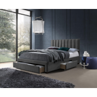 GRACE 140 łóżko z szufladami popiel velvet (3p=1sz