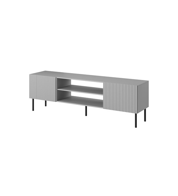 ASENSIO RTV-1 stolik RTV 180 cm  jasny popiel, nog