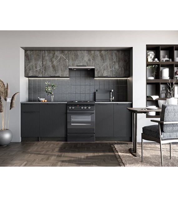 TAMARA 240 kuchnia zestaw korpus: carbon wood, fro