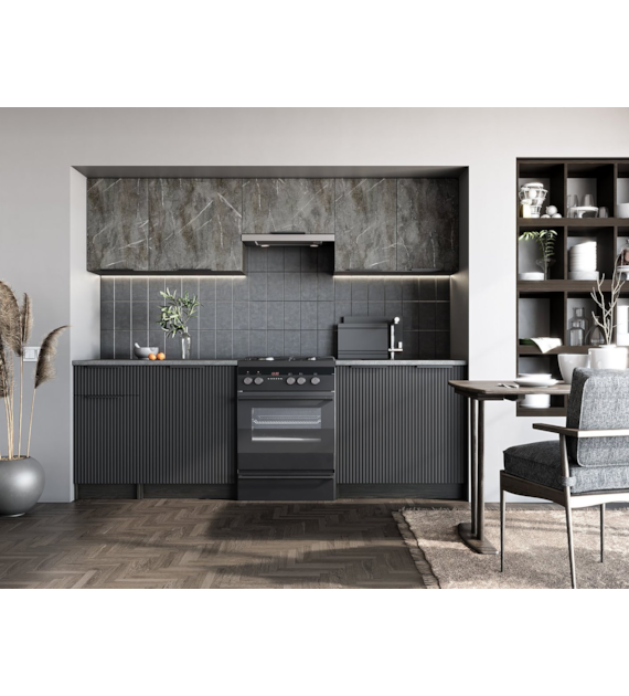 TAMARA 240 kuchnia zestaw korpus: carbon wood, fro