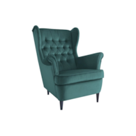 FOTEL HARRY VELVET ZIELONY BLUVEL 78 / WENGE