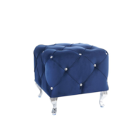 PUF HESTIA K VELVET GRANATOWY BLUVEL 86/ SREBRNY