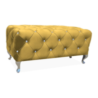 PUF / ŁAWKA HESTIA VELVET CURRY BLUVEL 68/ SREBRNY