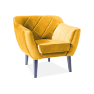 FOTEL KARO 1 VELVET CURRY BLUVEL 68 / WENGE