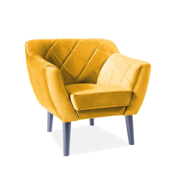 FOTEL KARO 1 VELVET CURRY BLUVEL 68 / WENGE