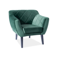 FOTEL KARO 1 VELVET ZIELONY BLUVEL 78 / WENGE
