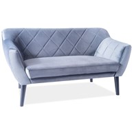 SOFA KARO 2 VELVET SZARY BLUVEL 14 / WENGE