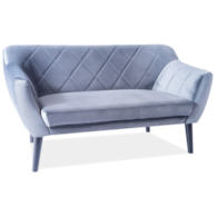 SOFA KARO 2 VELVET SZARY BLUVEL 14 / WENGE