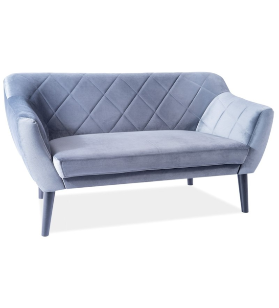 SOFA KARO 2 VELVET SZARY BLUVEL 14 / WENGE