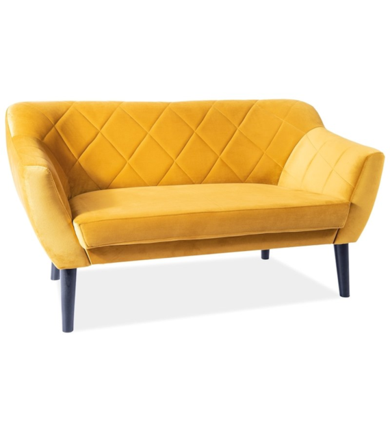 SOFA KARO 2 VELVET CURRY BLUVEL 68 / WENGE
