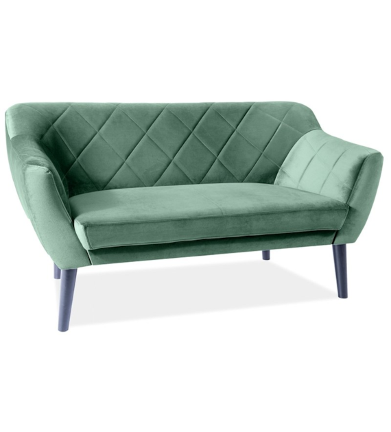 SOFA KARO 2 VELVET ZIELONY BLUVEL 78 / WENGE