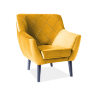 FOTEL KIER 1 VELVET KOLOR CURRY BLUVEL 68 / WENGE