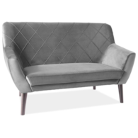 SOFA KIER 2 VELVET KOLOR SZARY BLUVEL 14 / WENGE