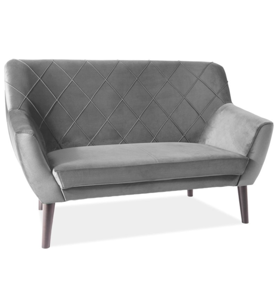 SOFA KIER 2 VELVET KOLOR SZARY BLUVEL 14 / WENGE