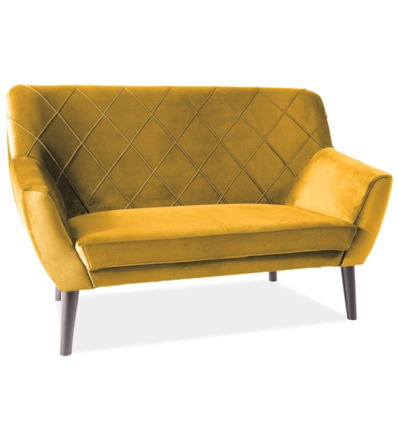 SOFA KIER 2 VELVET KOLOR CURRY BLUVEL 68 / WENGE
