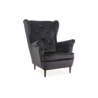 FOTEL LADY VELVET CZARNY BLUVEL 19 / WENGE