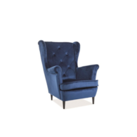 FOTEL LADY VELVET BEŻOWY BLUVEL 28 / WENGE