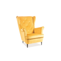FOTEL LADY VELVET CURRY BLUVEL 68 / WENGE