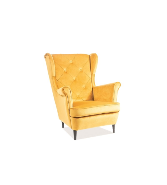 FOTEL LADY VELVET CURRY BLUVEL 68 / WENGE