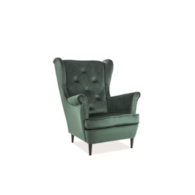 FOTEL LADY VELVET ZIELONY BLUVEL 78 / WENGE
