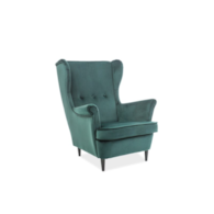 FOTEL LORD VELVET ZIELONY BLUVEL 78 / WENGE