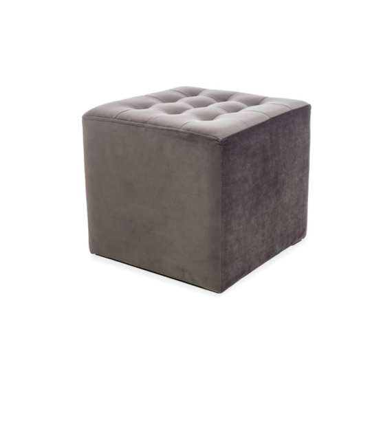 PUF LORI VELVET  SZARY BLUVEL 14