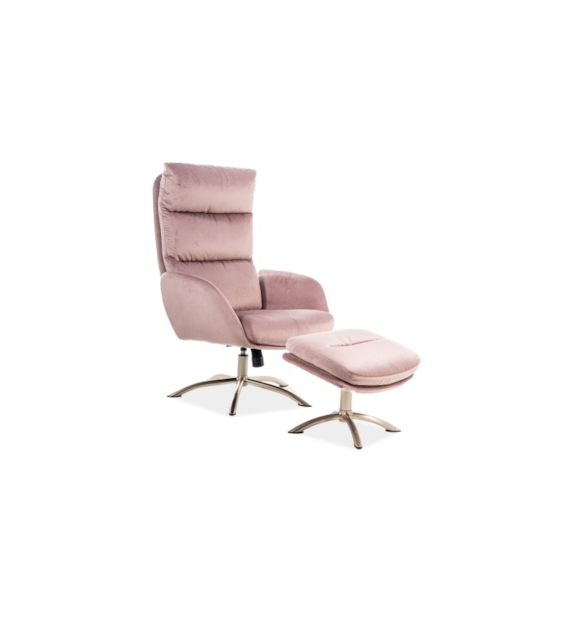FOTEL MONROE VELVET RÓŻ ANTYCZNY BLUVEL 52