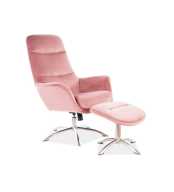 FOTEL NIXON VELVET ANTYCZNY RÓŻ BLUVEL 52