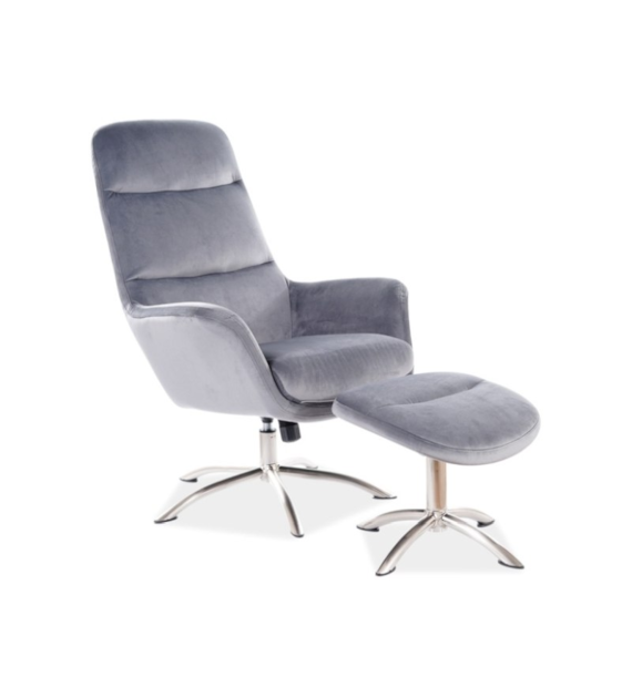 FOTEL NIXON VELVET SZARY BLUVEL 14