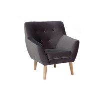 FOTEL NORDIC 1 VELVET KOLOR SZARY TAPICERKA BLUVEL