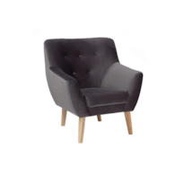 FOTEL NORDIC 1 VELVET KOLOR SZARY TAPICERKA BLUVEL