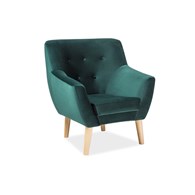 FOTEL NORDIC 1 VELVET KOLOR ZIELONY TAPICERKA BLUV