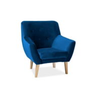 FOTEL NORDIC 1 VELVET KOLOR GRANAT TAPICERKA BLUVE