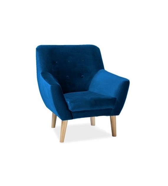 FOTEL NORDIC 1 VELVET KOLOR GRANAT TAPICERKA BLUVE