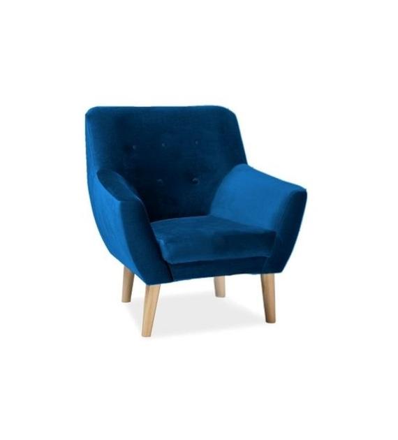 FOTEL NORDIC 1 VELVET KOLOR GRANAT TAPICERKA BLUVE