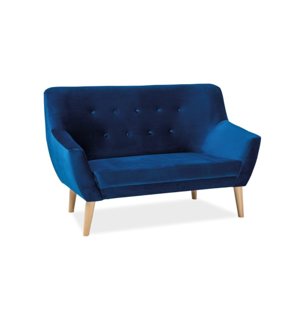 SOFA NORDIC 2 VELVET KOLOR GRANAT TAPICERKA BLUVEL