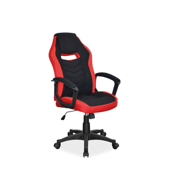 FOTEL OBROTOWY CAMARO CZARNY/CZERWONY