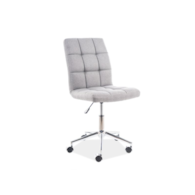 FOTEL OBROTOWY Q-020 SZARY MATERIAŁ
