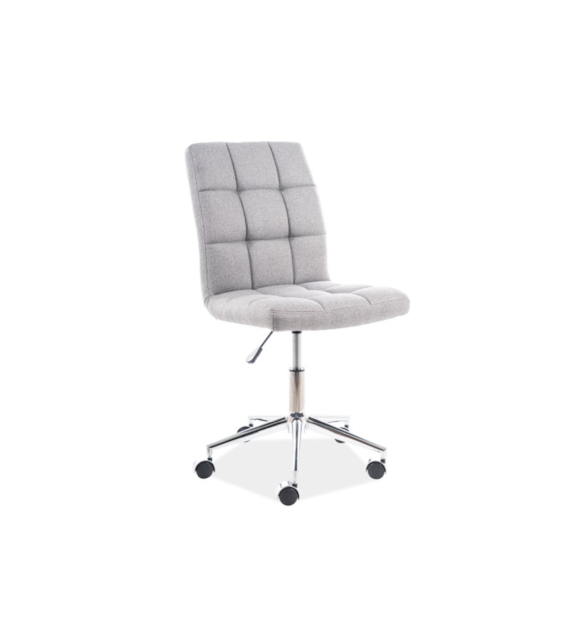 FOTEL OBROTOWY Q-020 SZARY MATERIAŁ