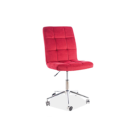 FOTEL OBROTOWY Q-020 VELVET BORDO BLUVEL59