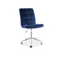 FOTEL OBROTOWY Q-020 VELVET GRANATOWY BLUVEL 86